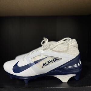 Men's Size 9 Nike Alpha Menace 4 Pro White Navy Football Cleats NEW FD7037-104